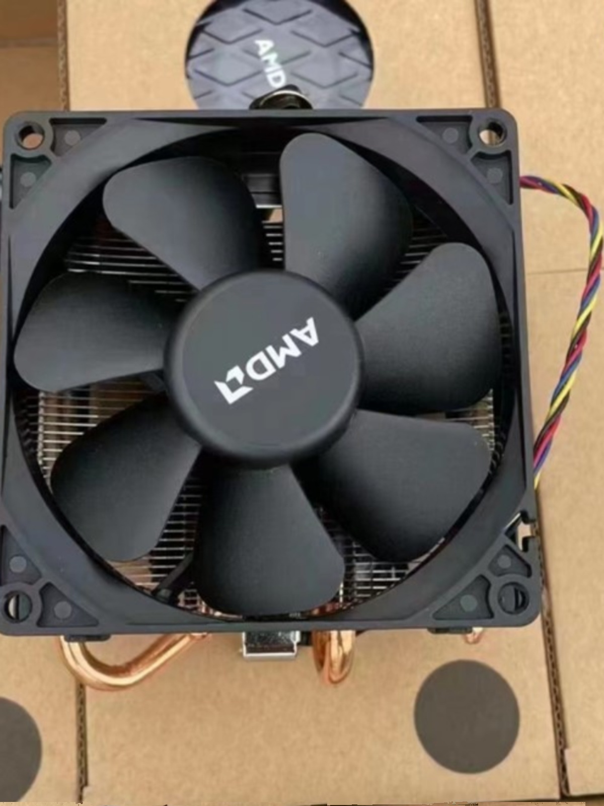 AMD AM2/AM3/AM4/FM/AM5 対応クーラー AVC 9225 純銅ベース 4 ヒートパイプ 9cm 双玉軸受静音温度制御 全新純正新品 DC12V 0.50A 4-Wire AVC DS09225B12H-P302
