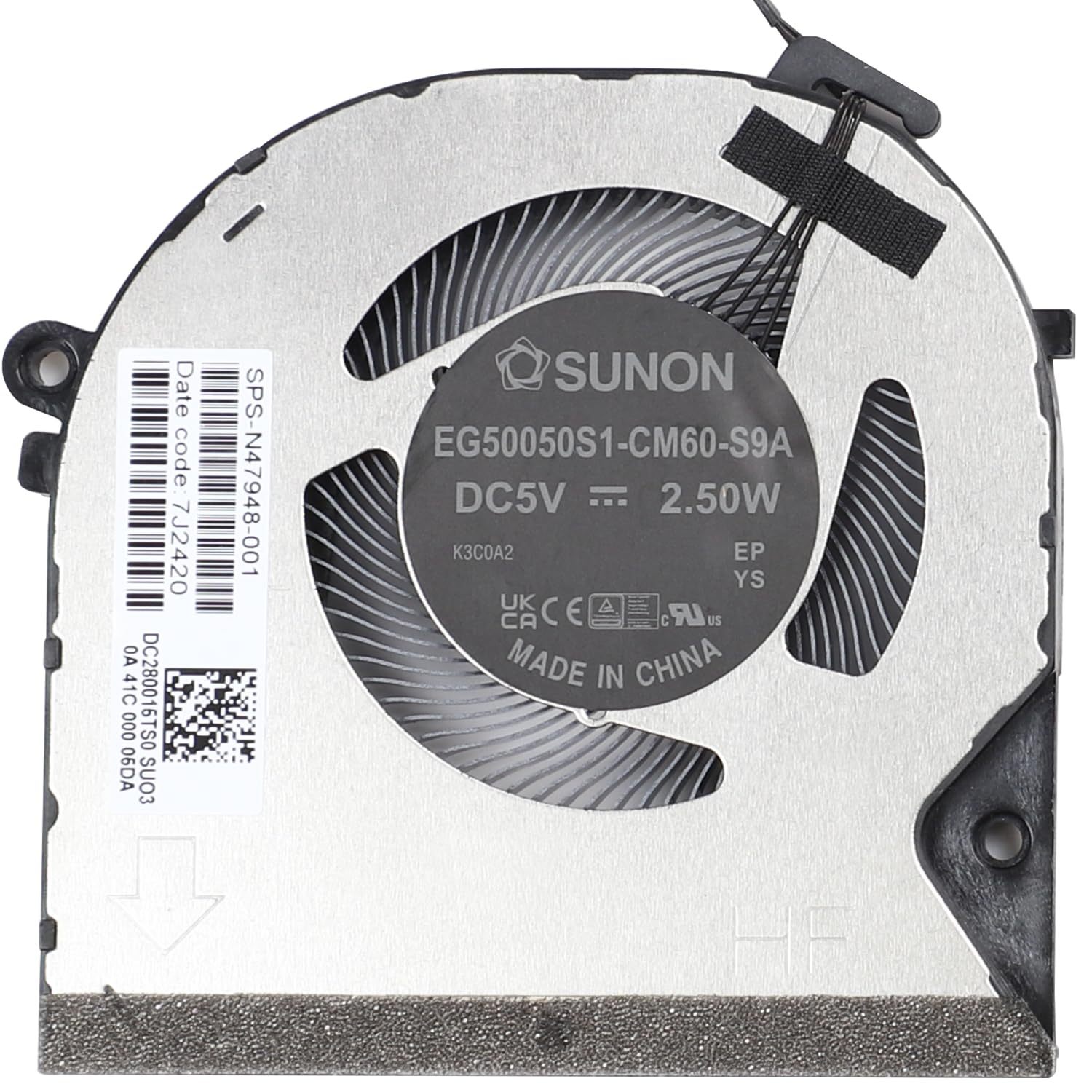 HP Envy x360 15Z-FH/15-FH/15-FE 用 CPU+GPU 冷却ファン SUNON 製 N49282-001/N47948-001 DC5V 2.5W 新品特価-CPUファン販売店