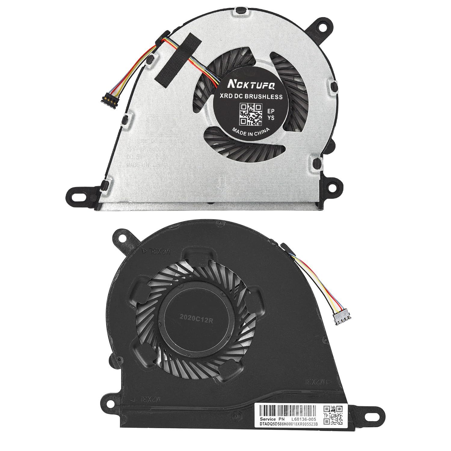 HP Pavilion 15-DY/15T-DY 等シリーズノートパソコン用冷却ファン / 未指定ブランド / L68134-001 等 / DC 5V 0.45A 4-Wire / 特価中