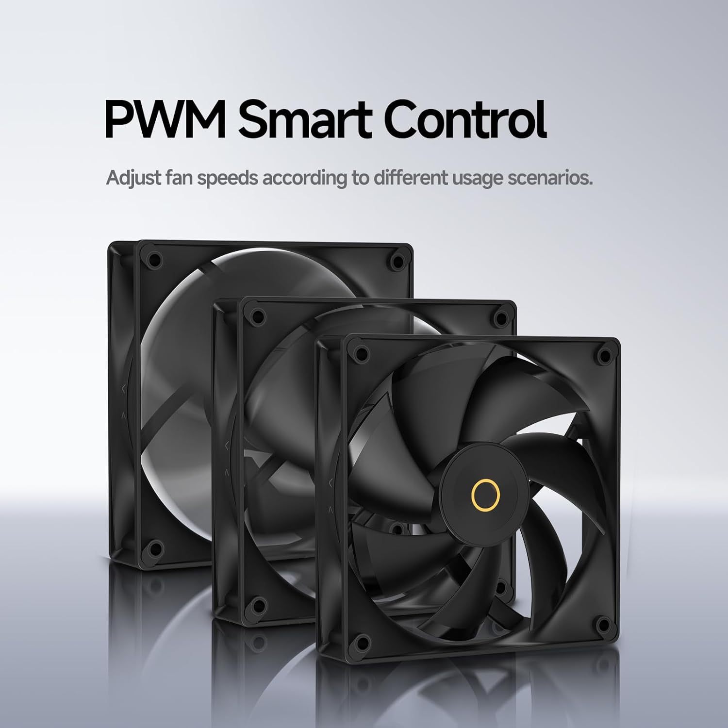 Delta F12 120mm PC ケースファン 4-Pin PWM 制御 低ノイズ 液圧ベアリング 3 個セット 新品 12 ヶ月保証 激安