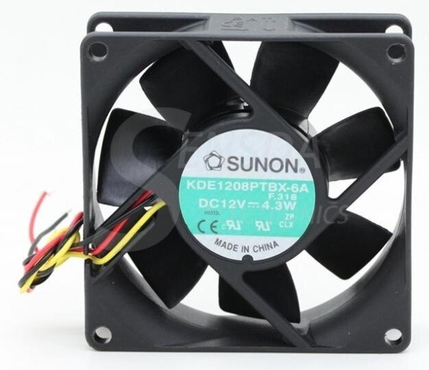 Sunon KDE1208PTBX-6A 冷却ファン 80×80×25mm DC12V 高風量型-CPUファン販売店