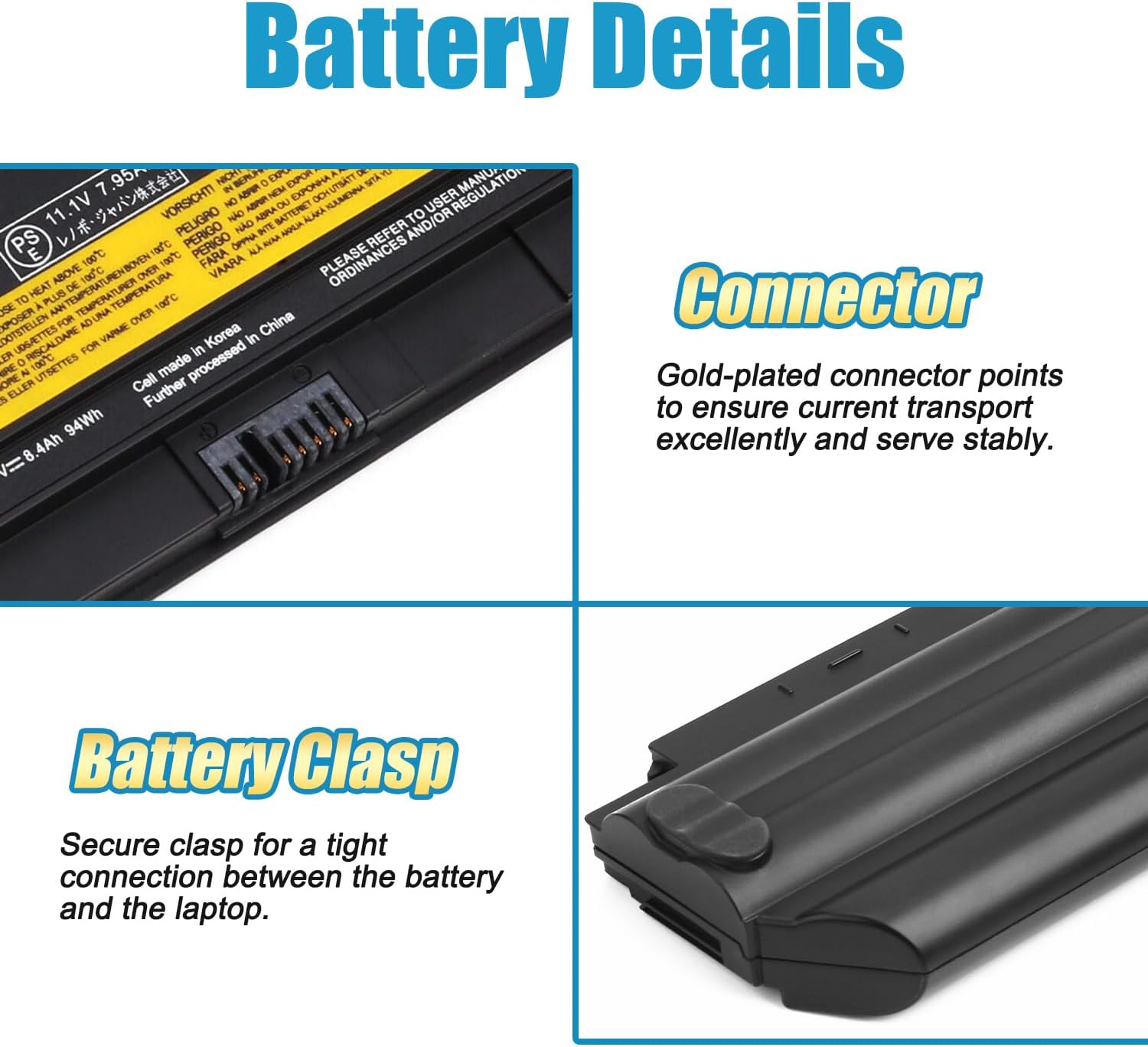 45N1029 45N1028 44++ Laptop Battery Compatible with Lenovo ThinkPad X220 X230 X220i X220S X230i Series 45N1022 45N1019 45N1023 45N1025 45N1027 0A36306 0A36307 0A36305 0A36281 0A36282 0A36283 42T4863