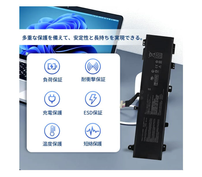新品 ASUS TUF Gaming A15 FA506 FX506IU FA566IV series 互換バッテリー【5675mAh 15.4V】対応用 1年保証 高性能 PSE認証 互換バッテリパック