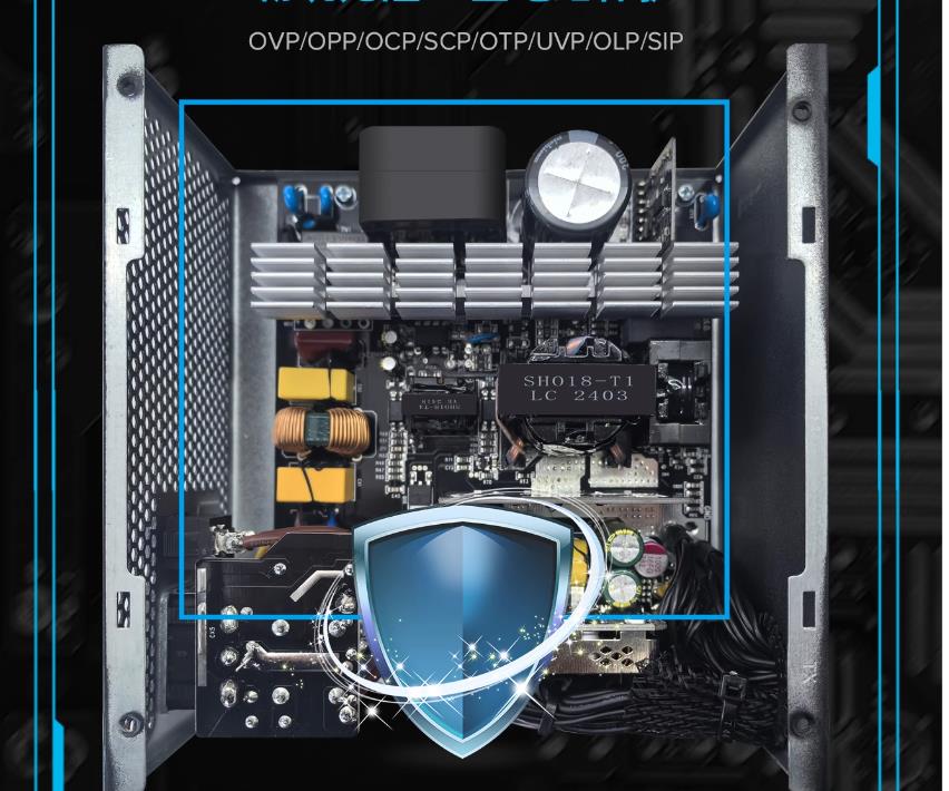 GAMEMAX 80+ Bronze Ultra-Stable Power Supply, Dual DC-DC Control, Smart 14cm Fan, Enhanced Heat Dissipation (GP SERIES)