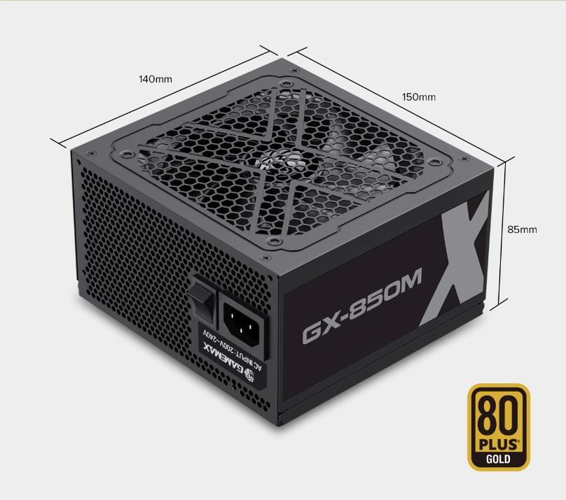 GAMEMAX GX-750M/GX-850M 電源 750W/850W 金牌モジュラー電源 デスクトップ PC ケース用電源