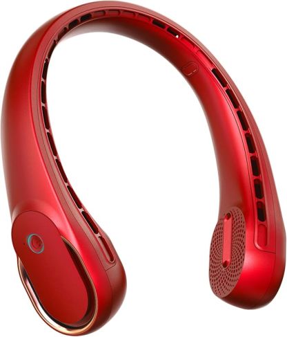 ネックファン ポータブルパーソナルファン 強風 5200mAh 風量 360° クーリング 髪の巻き込みなし 両側風量 滑り止め クイック充電 長時間使用可能 父 お父さん 女性へのギフト