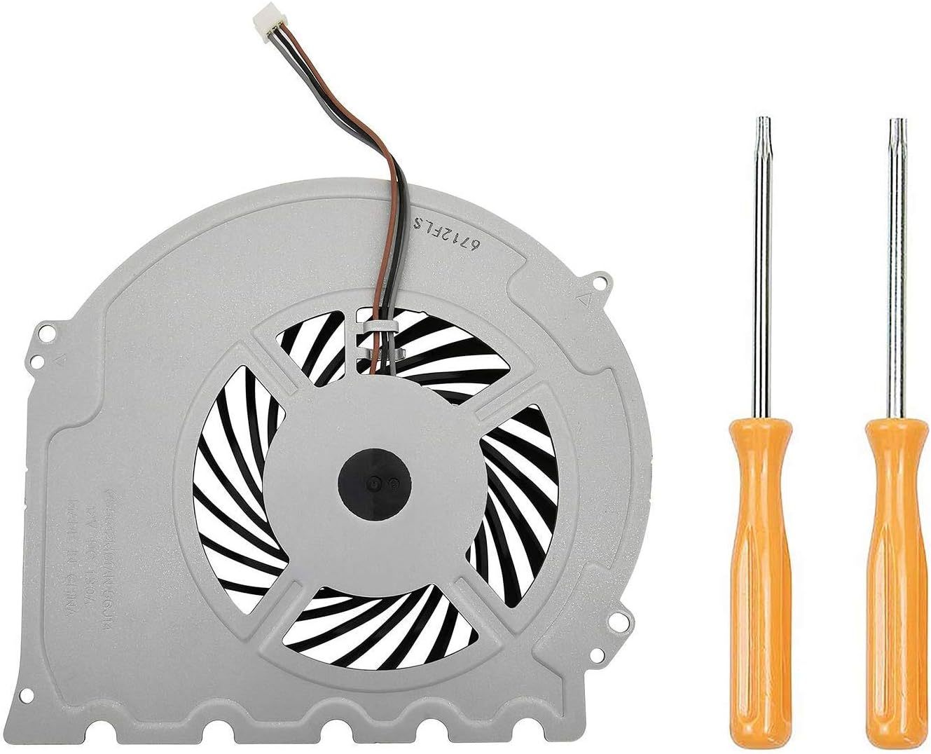 New Replacement Internal Fan CPU Cooling Fan for Sony PS4 Slim CUH-2015A CUH-2016A CUH-2017A CUH-2115B CUH-2000 CUH-2XXX Series G85G12MS1CN-56J14 G85G12MS1AN-56J14 KSB0912HD Fan with Screwdrivers