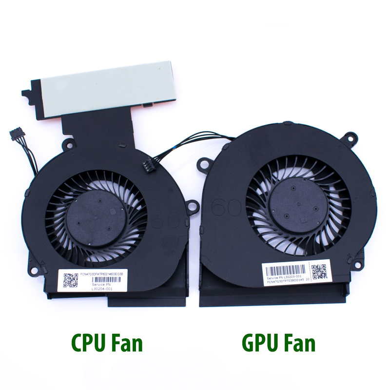 HP Omen 15-DC CPU/GPU クーリングファン L30204-001 L30203-001 DC5V 0.5A 4 線 全新品 1 年保証-CPUファン販売店