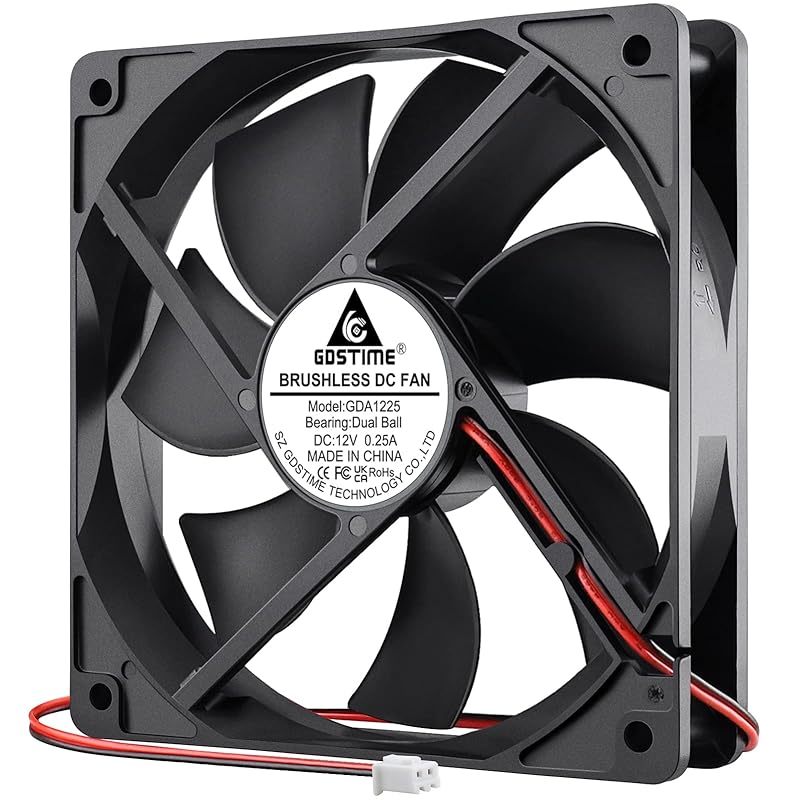 GDSTIME 4500RPM 8cm 冷却ファン 80×80×25mm 12V 新品 12 ヶ月保証 激安