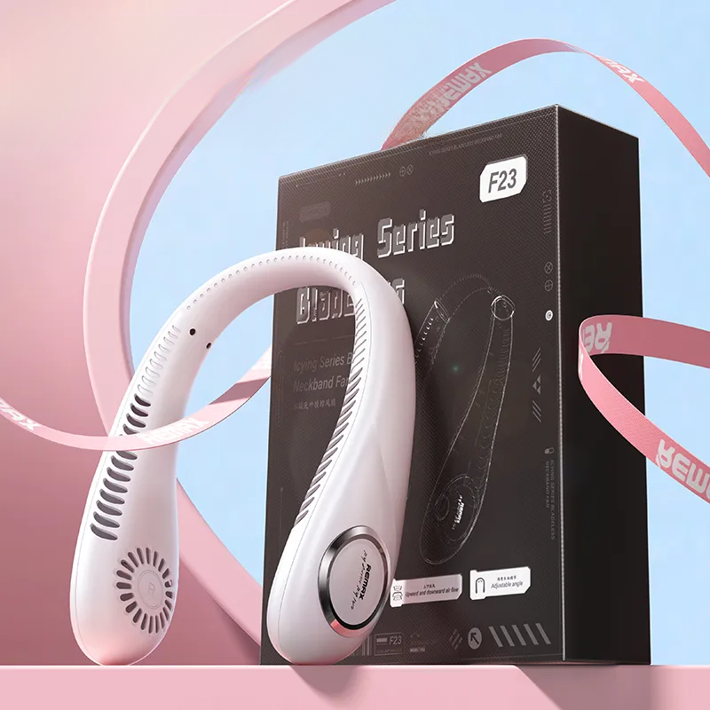 Neck Hanging Fan 2025 New Model Cooling Mini Air Conditioner Portable Long Battery Life Silent Mini USB Charging Lazy Summer Cooling Strong Wind Outdoor Student Children Office Neck Hanging Cooling Artifact