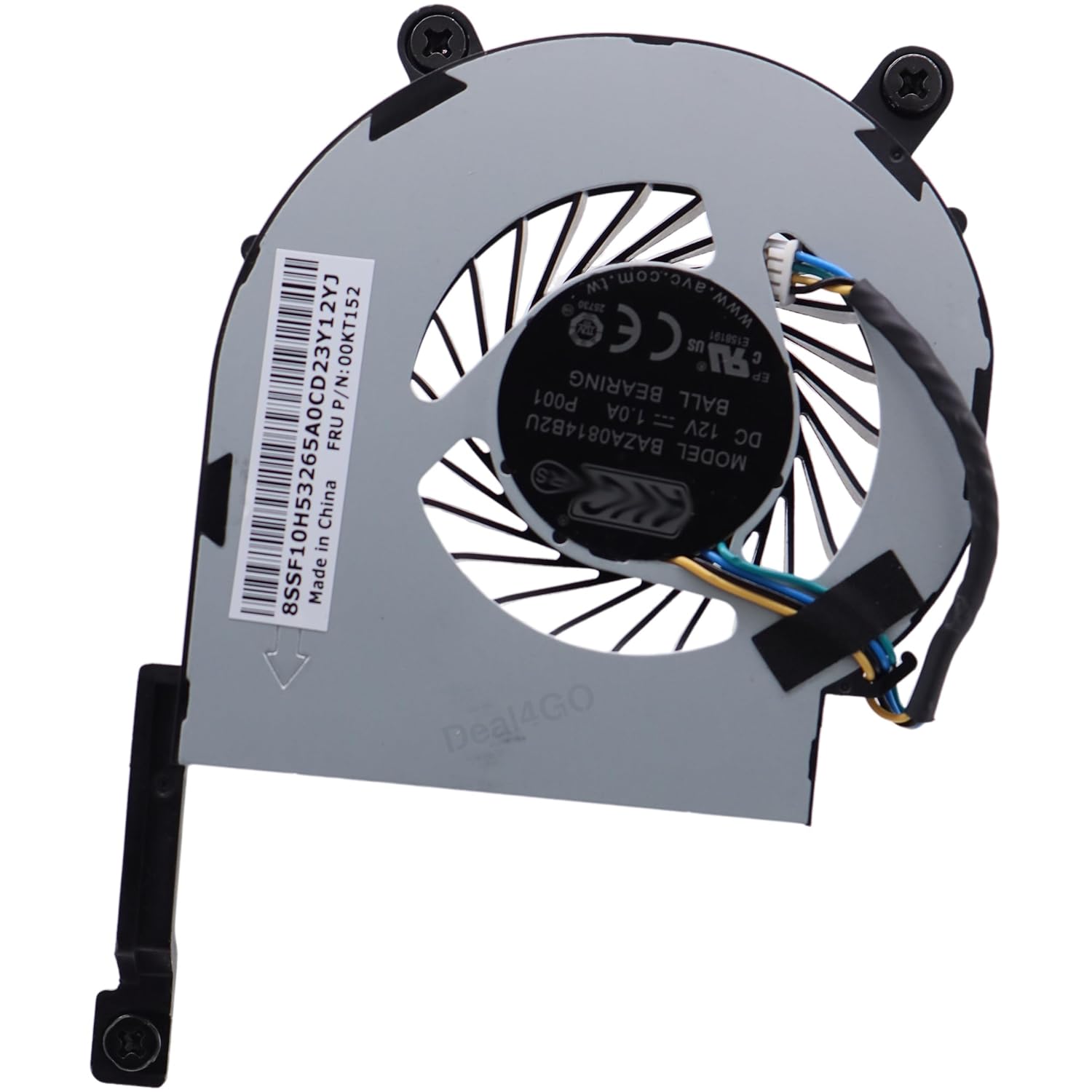 Lenovo ThinkCentre Tiny 3 M900/M700 冷却ファン 00KT152 BAZA0814B2U DC12V 1A 4-WIRE 新品互換