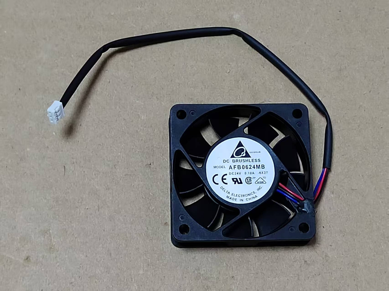 Delta AFB0624MB-6X27 6015 6cm 24V 0.10A 3 線式 ダブルボール インバータ冷却ファン 安川五系ドライバー対応