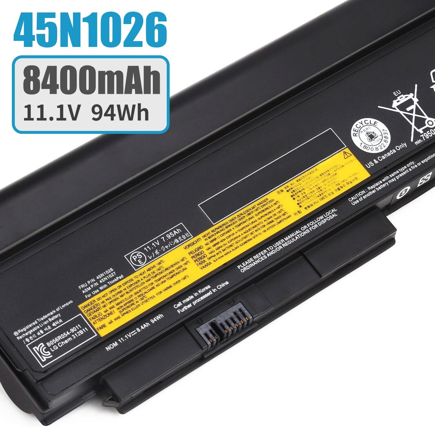 45N1029 45N1028 44++ Laptop Battery Compatible with Lenovo ThinkPad X220 X230 X220i X220S X230i Series 45N1022 45N1019 45N1023 45N1025 45N1027 0A36306 0A36307 0A36305 0A36281 0A36282 0A36283 42T4863