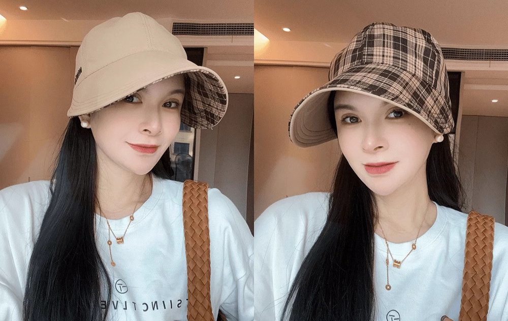 Oboustranný klobouk s velkou krempou na ochranu proti slunci