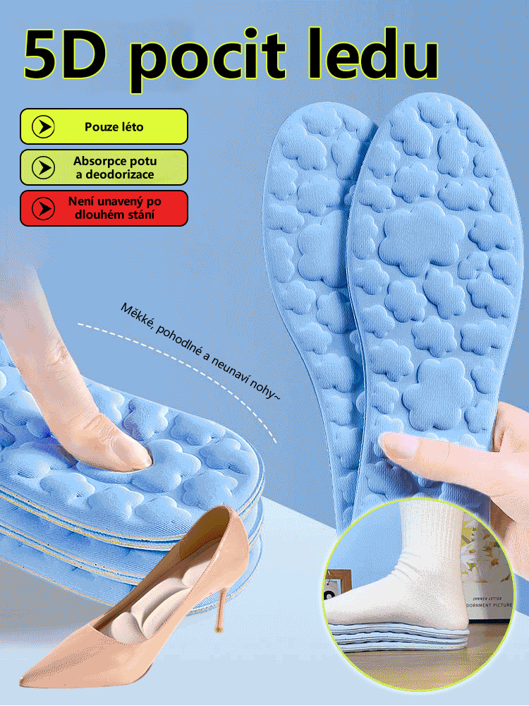  Prodyšné masážní vložky z ledového hedvábí