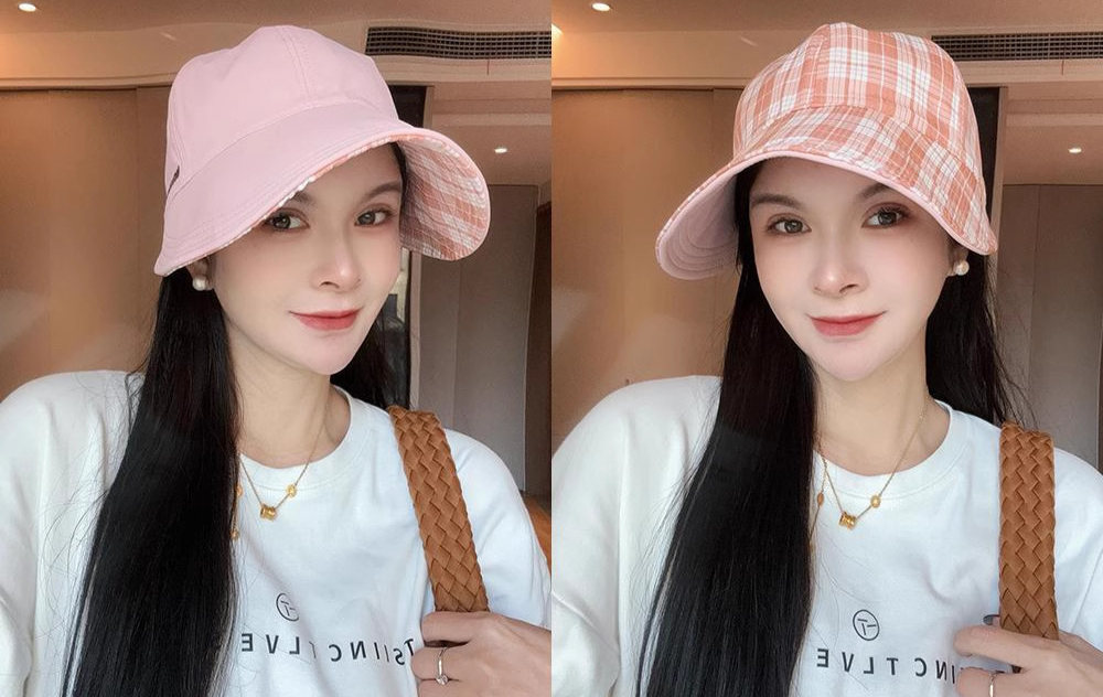 Oboustranný klobouk s velkou krempou na ochranu proti slunci