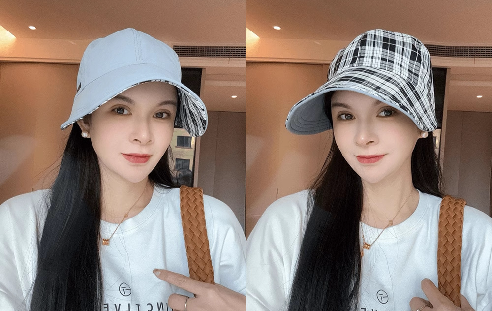 Oboustranný klobouk s velkou krempou na ochranu proti slunci