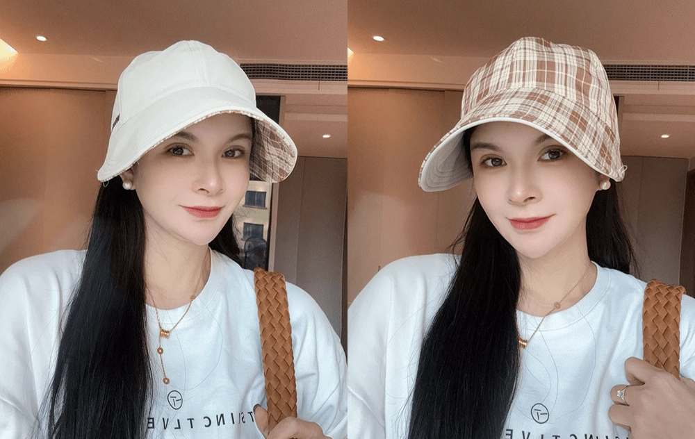 Oboustranný klobouk s velkou krempou na ochranu proti slunci