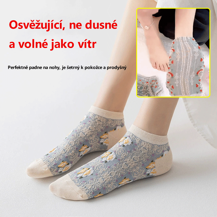  Retro dámské kotníkové ponožky