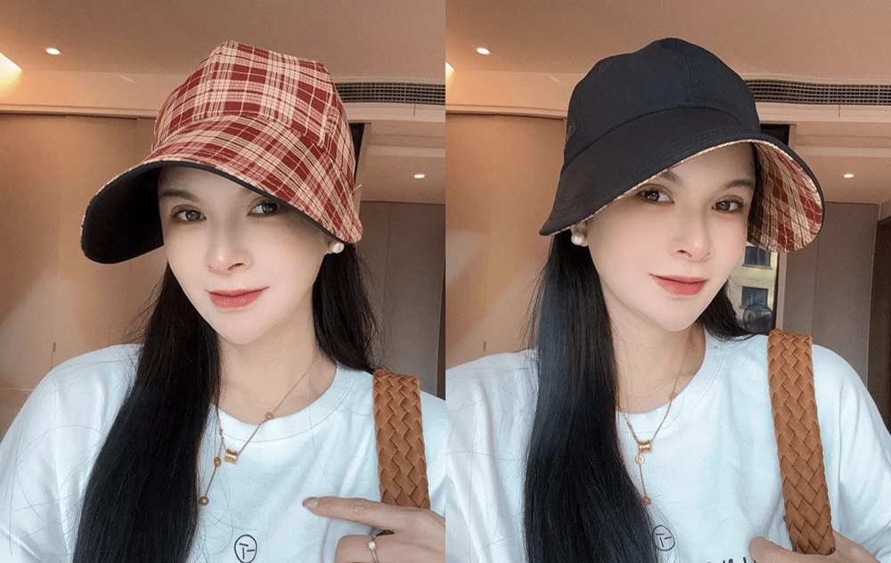 Oboustranný klobouk s velkou krempou na ochranu proti slunci