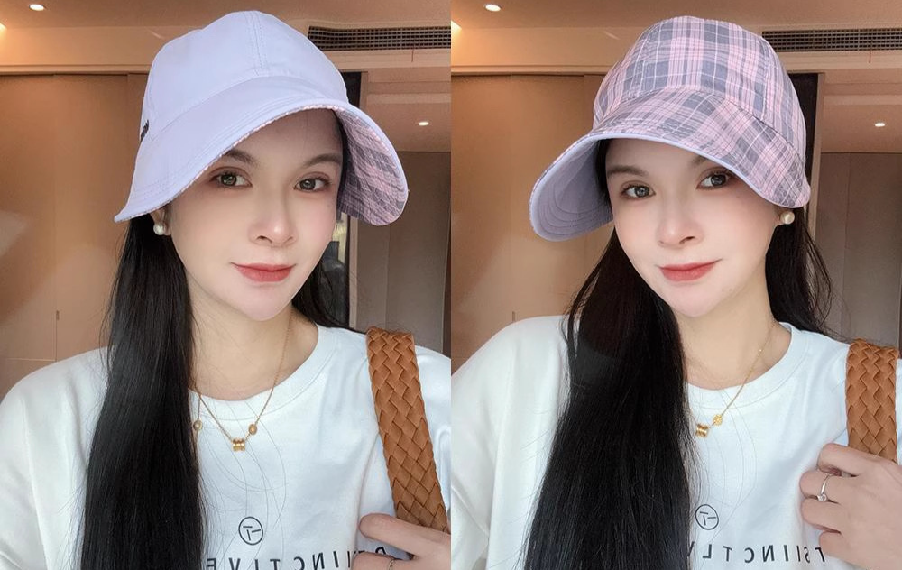 Oboustranný klobouk s velkou krempou na ochranu proti slunci