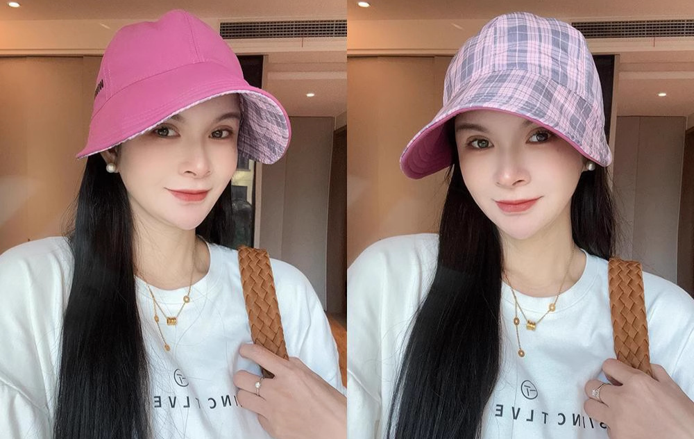 Oboustranný klobouk s velkou krempou na ochranu proti slunci