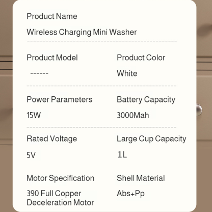 Mini wireless charging automatic small washing machine