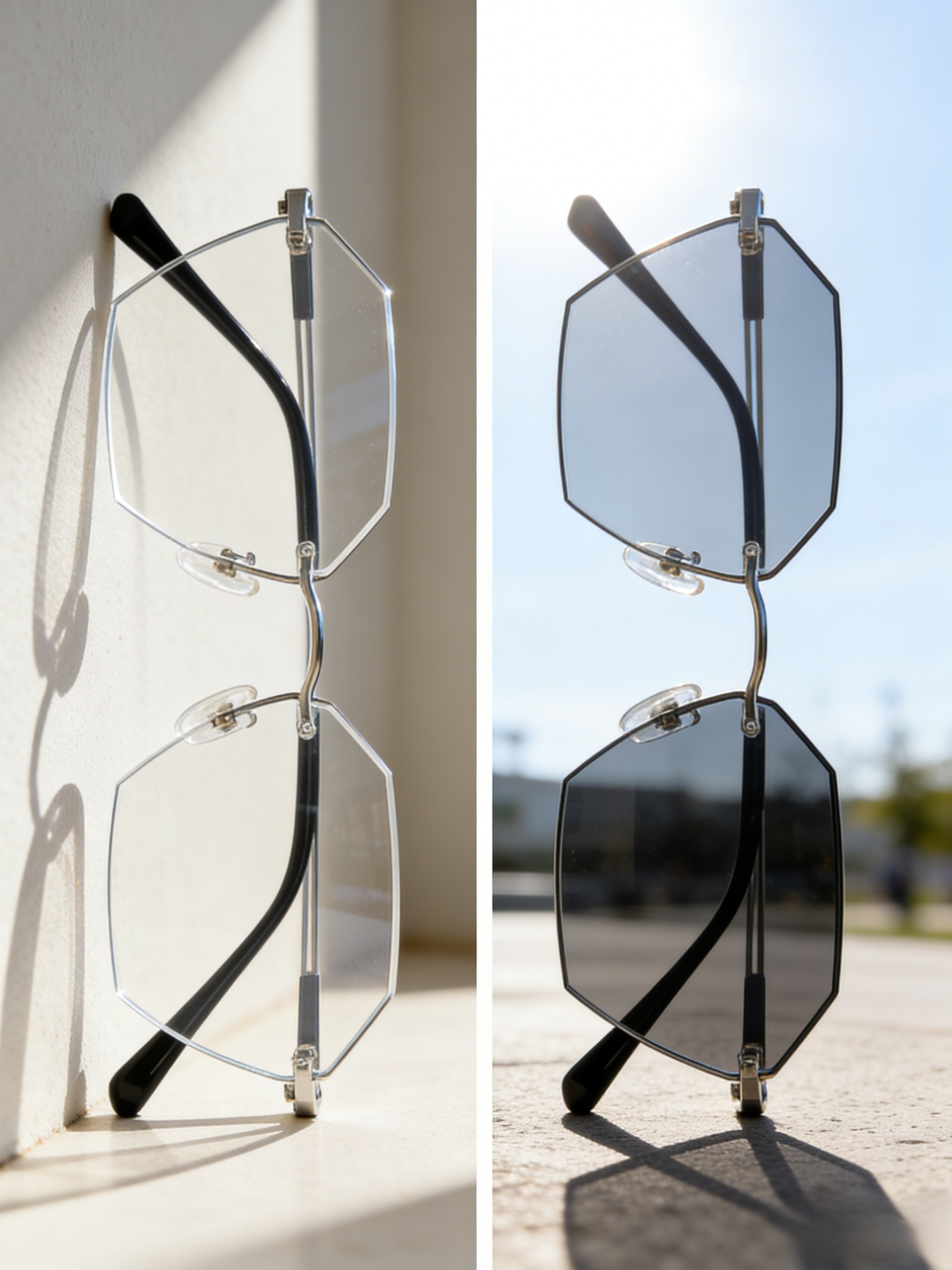 Photochromic smart zoom reading glasses