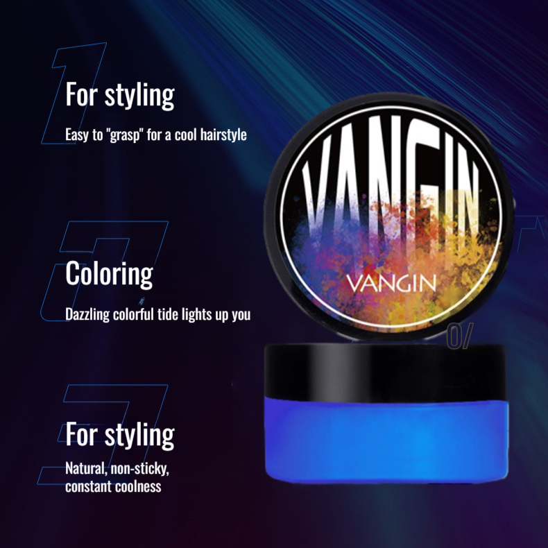 Men's Cool Color Hair Clay Colorful Styling Wax Black Brown Cool Color Hair Clay