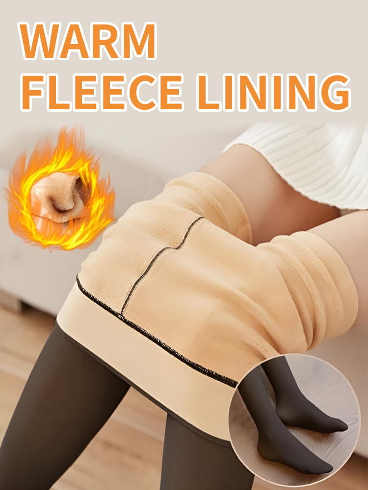 【Multicolor Options】Translucent Warm Fleece-Lined Base Layer Tights