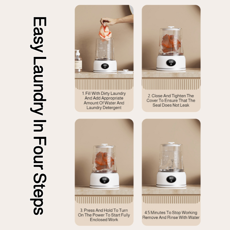 Mini wireless charging automatic small washing machine