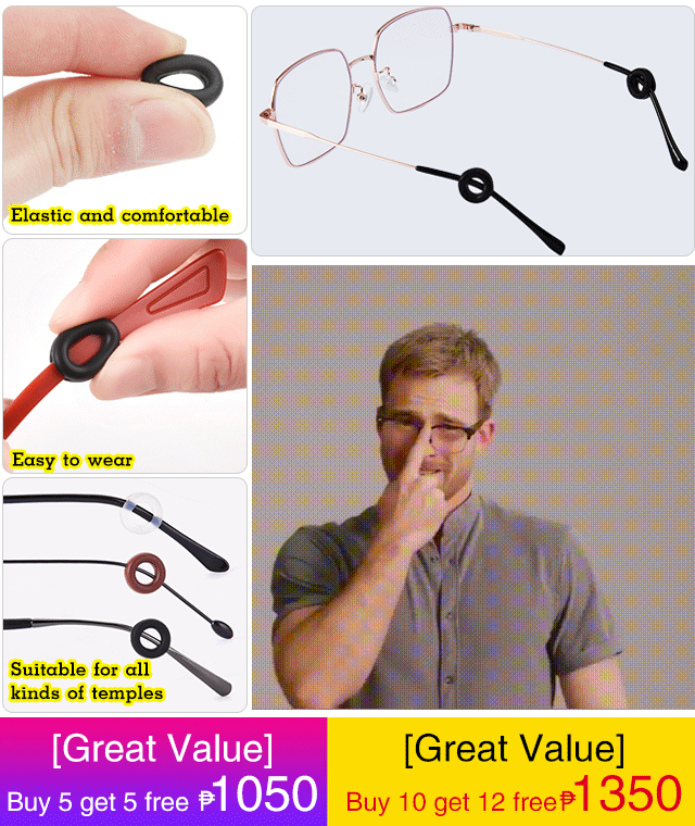 Round silicone glasses non-slip sleeve retainer