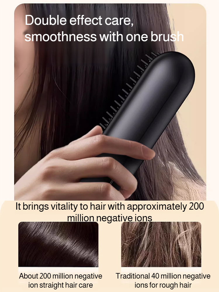 Portable Straightening and Curling Cordless Negative Ion comb