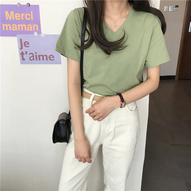 Women’s V-neck Cotton T-shirt