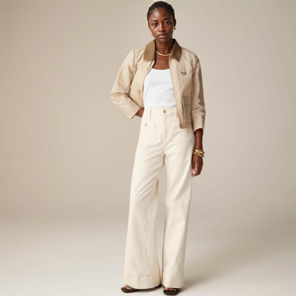 High-waisted wide-leg jeans