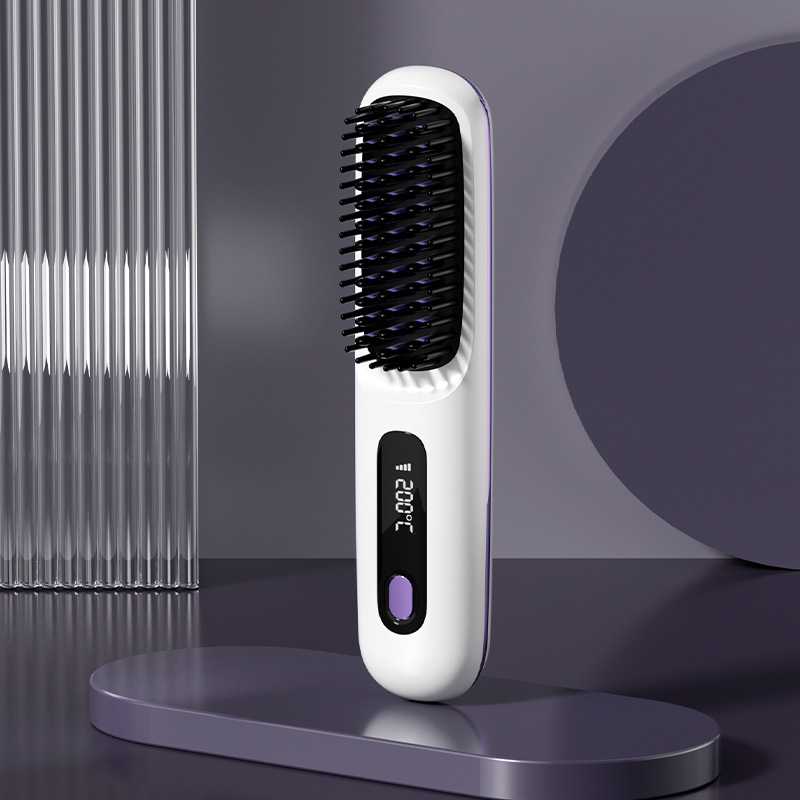 Portable Straightening and Curling Cordless Negative Ion comb