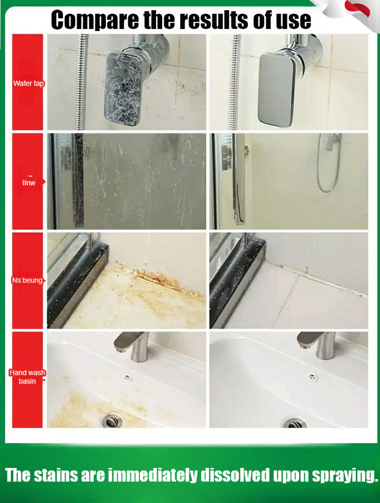 Oxalic acid cleaner for strong decontamination of tiles