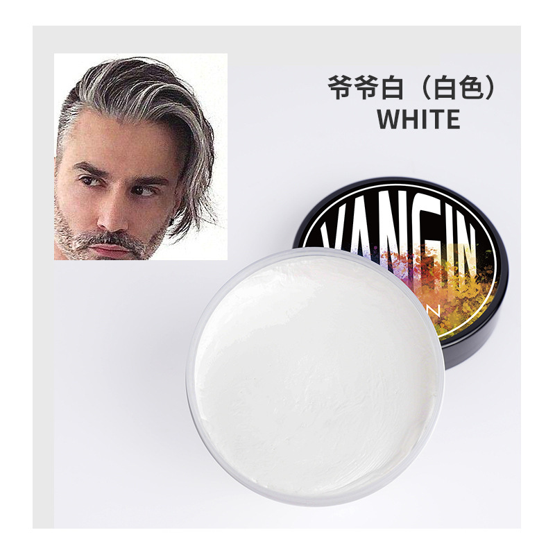 Men's Cool Color Hair Clay Colorful Styling Wax Black Brown Cool Color Hair Clay