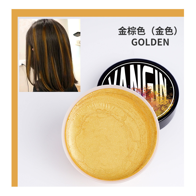 Men's Cool Color Hair Clay Colorful Styling Wax Black Brown Cool Color Hair Clay