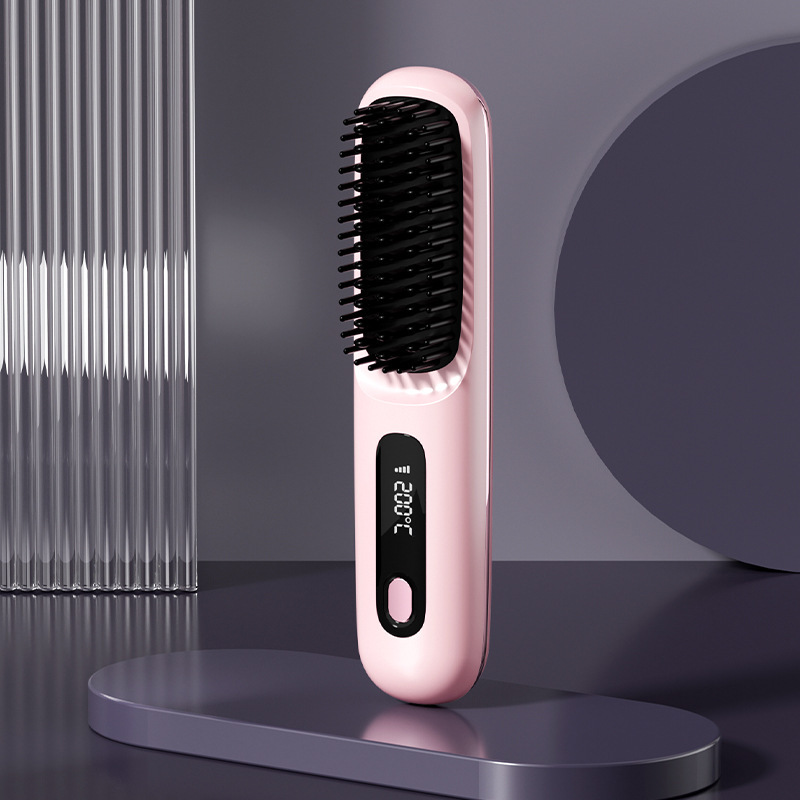 Portable Straightening and Curling Cordless Negative Ion comb