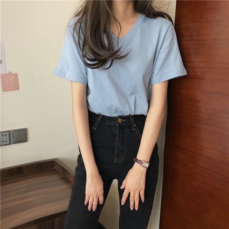 Women’s V-neck Cotton T-shirt