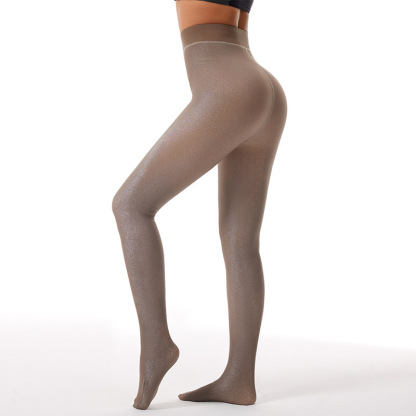 【Multicolor Options】Translucent Warm Fleece-Lined Base Layer Tights