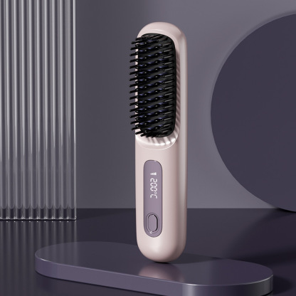Portable Straightening and Curling Cordless Negative Ion comb