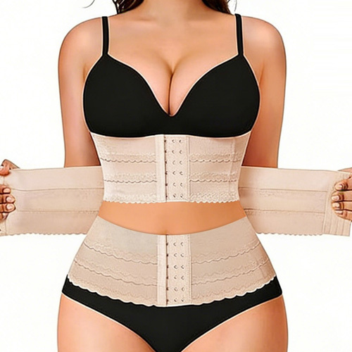 (Enhanced Version/Comfortable Waist Trainer) Breathable Body Shaping Waist Belt