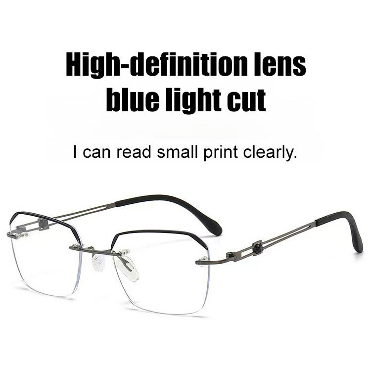 Men's highend antiblue light ultrahigh definition crystal glasses