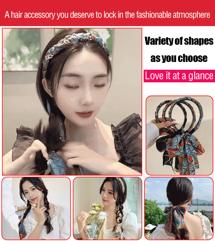 Vintage Bow Ribbon Headband