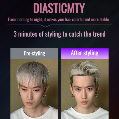 Men's Cool Color Hair Clay Colorful Styling Wax Black Brown Cool Color Hair Clay