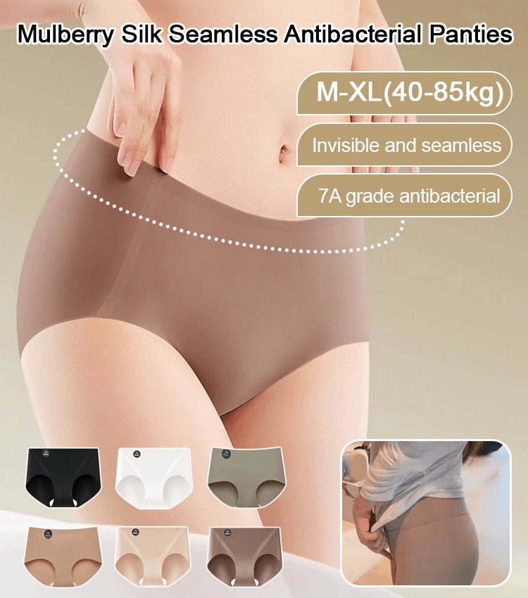 Mulberry Silk Seamless Antibacterial Panties for Woman