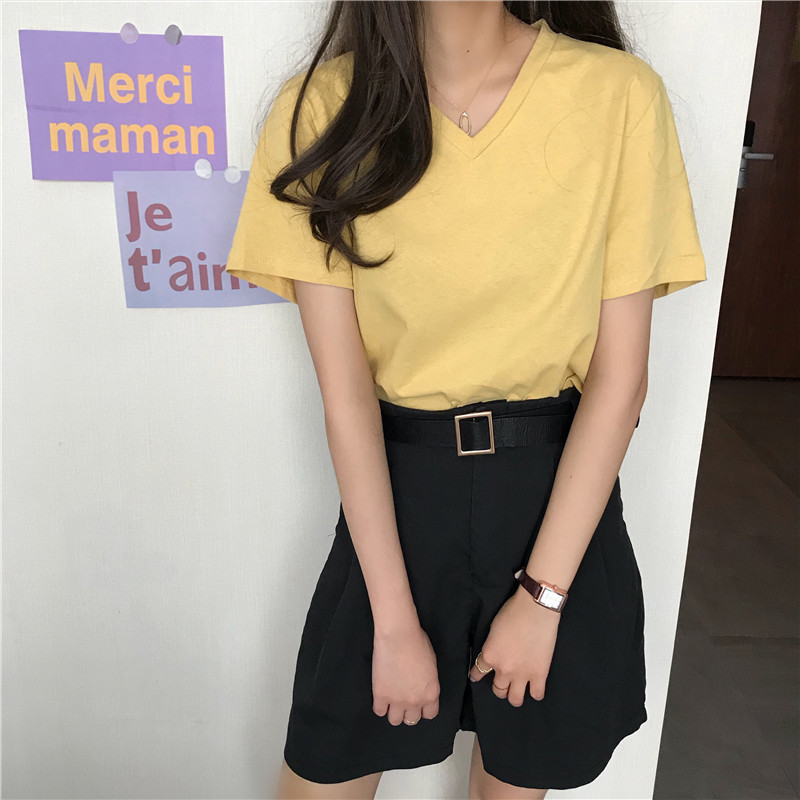 Women’s V-neck Cotton T-shirt