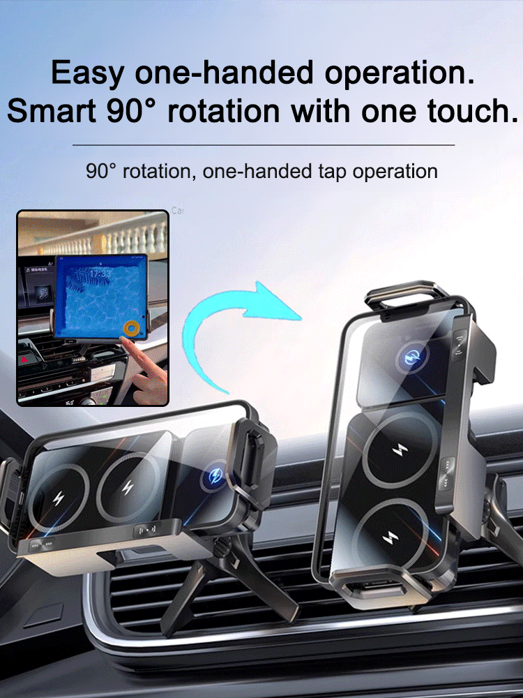 Smart induction wireless car holder